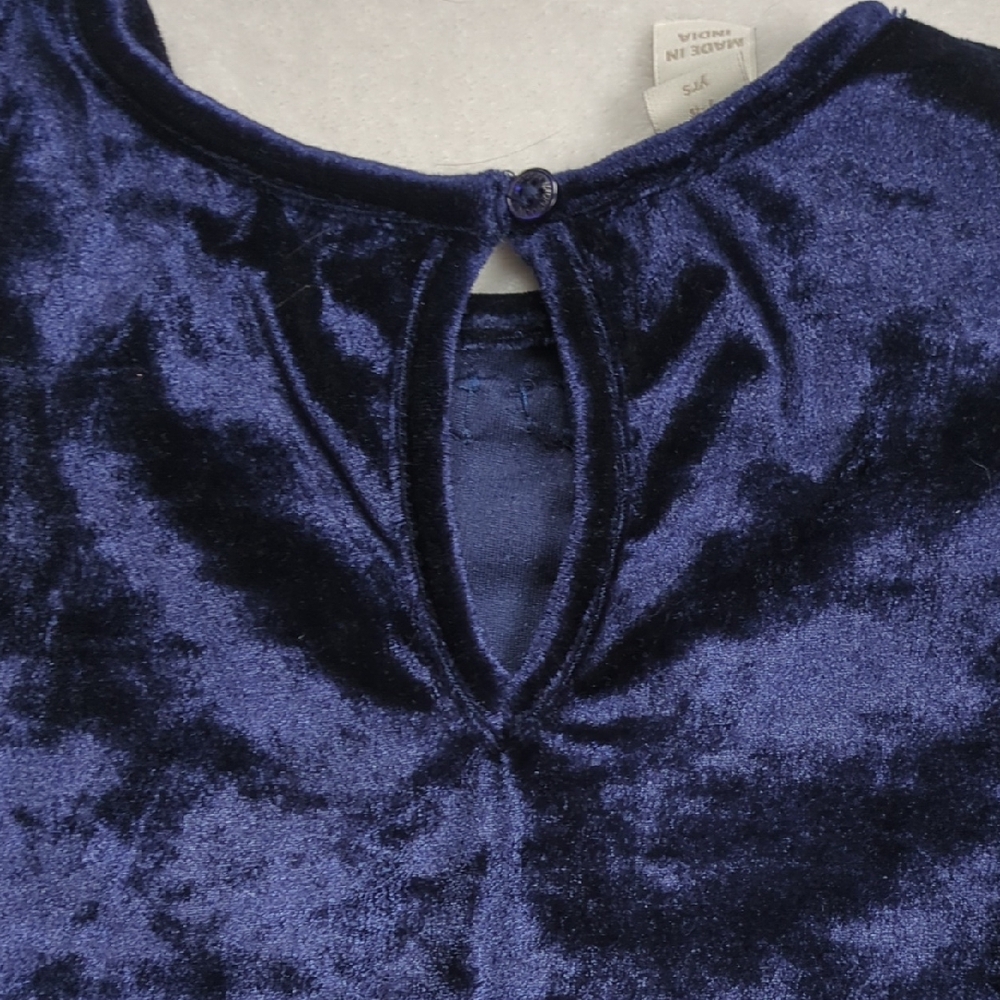 Monsoon Girls Cosmic Velour Long Sleeve Disco Dress Blue (7/8 UK) - Picture 4 of 10